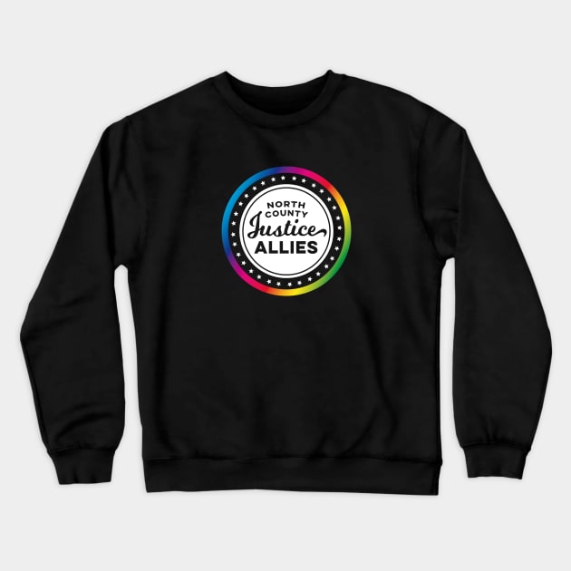 NCJA Logo (rainbow) Crewneck Sweatshirt by justiceallies